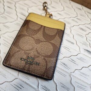 Coach Signature ID Badge Holder